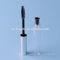 5ml mascara eyelash brush transparent tube with shiny silver plating cap